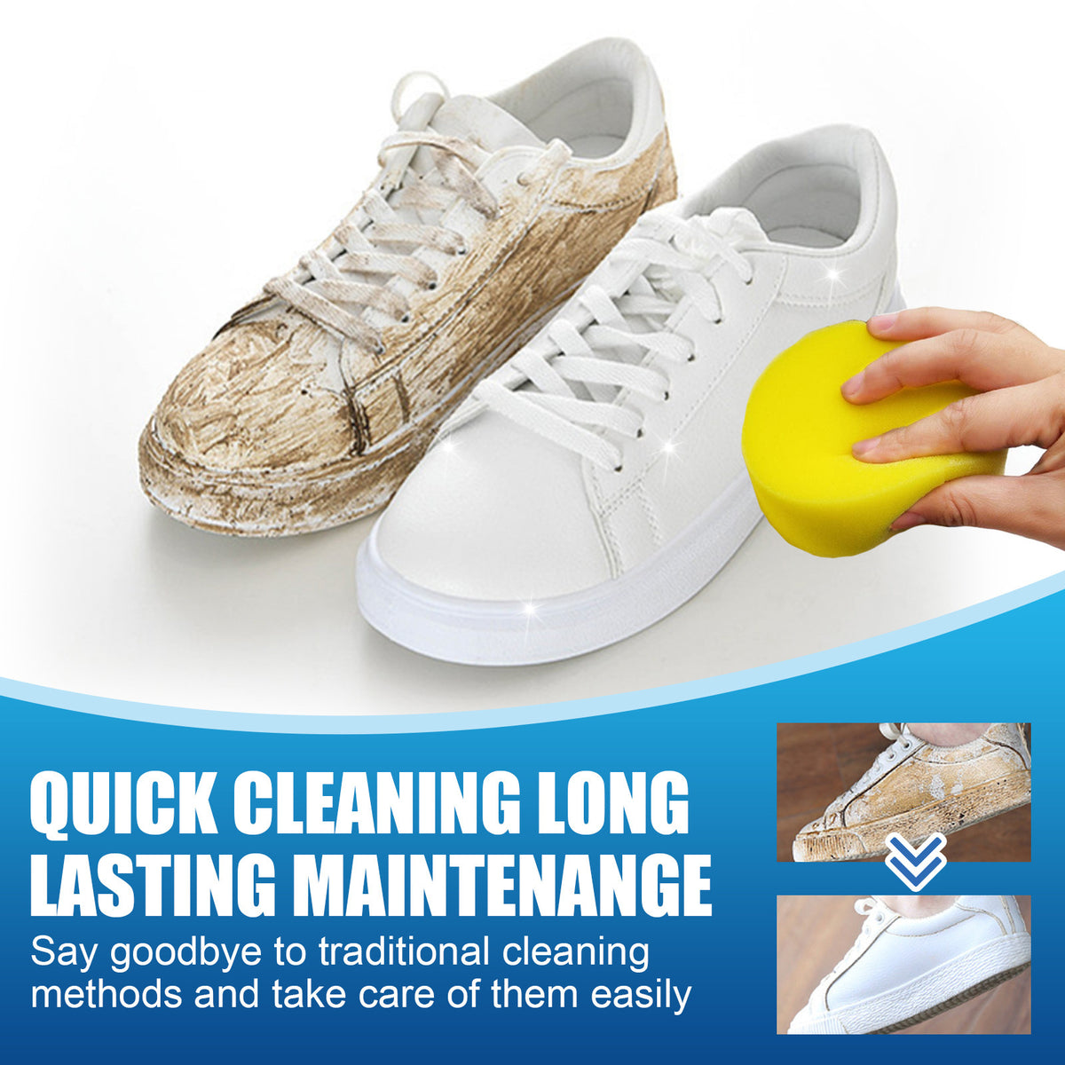 Multi-functional White Shoe Cleaner with Sponge